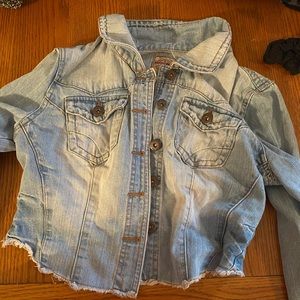 Cropped jean jacket